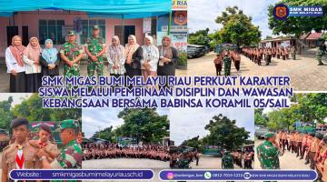 SMK Migas Bumi Melayu Riau Perkuat Karakter Siswa melalui Pembinaan Disiplin dan Wawasan Kebangsaan Bersama Babinsa Koramil 05/Sail